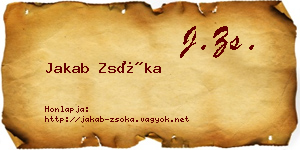 Jakab Zsóka névjegykártya