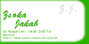 zsoka jakab business card